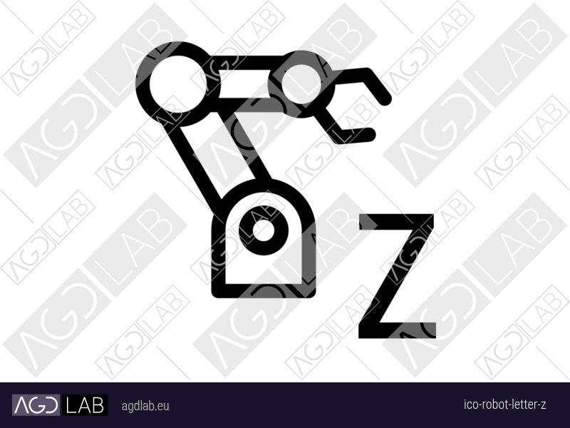 Robot letter Z icon