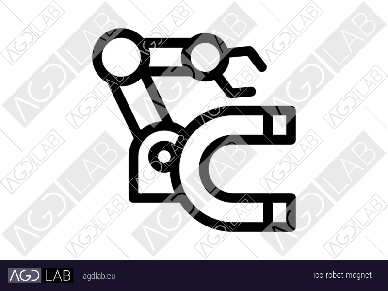 Robot magnet icon