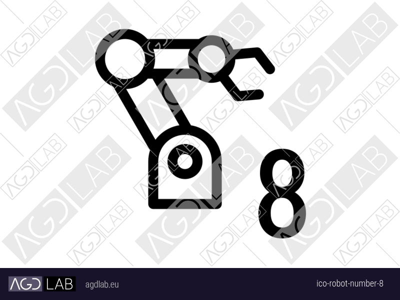 Robot number 8 icon