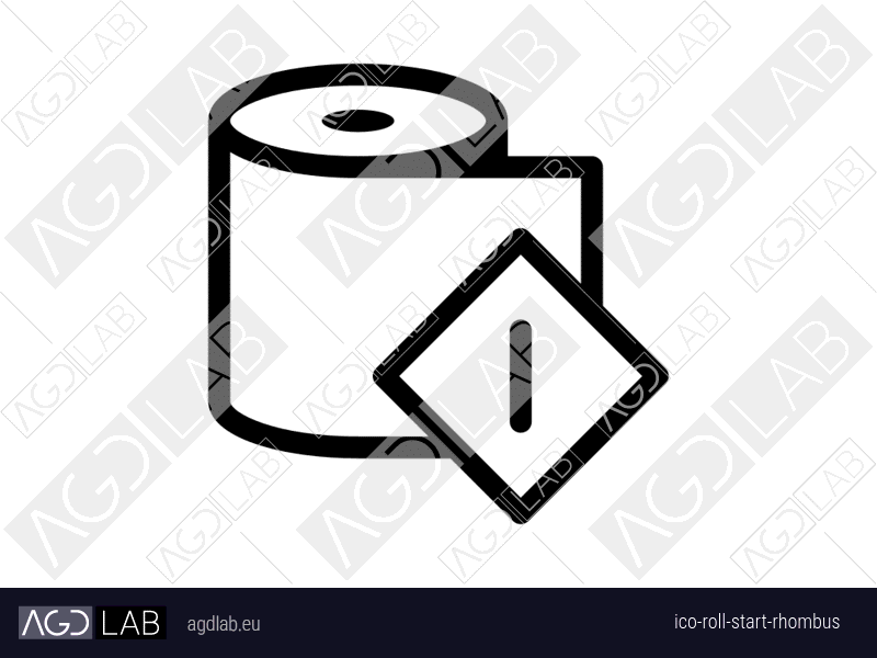 Roll start rhombus icon