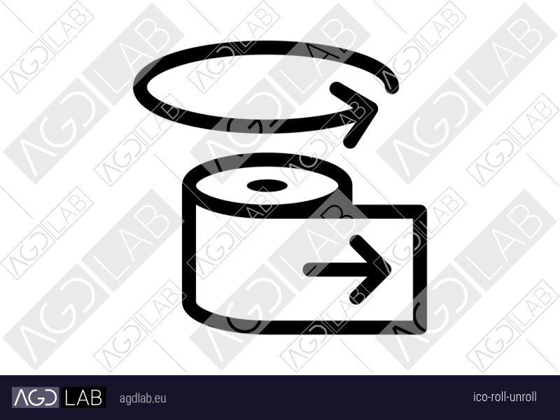 Roll unroll icon