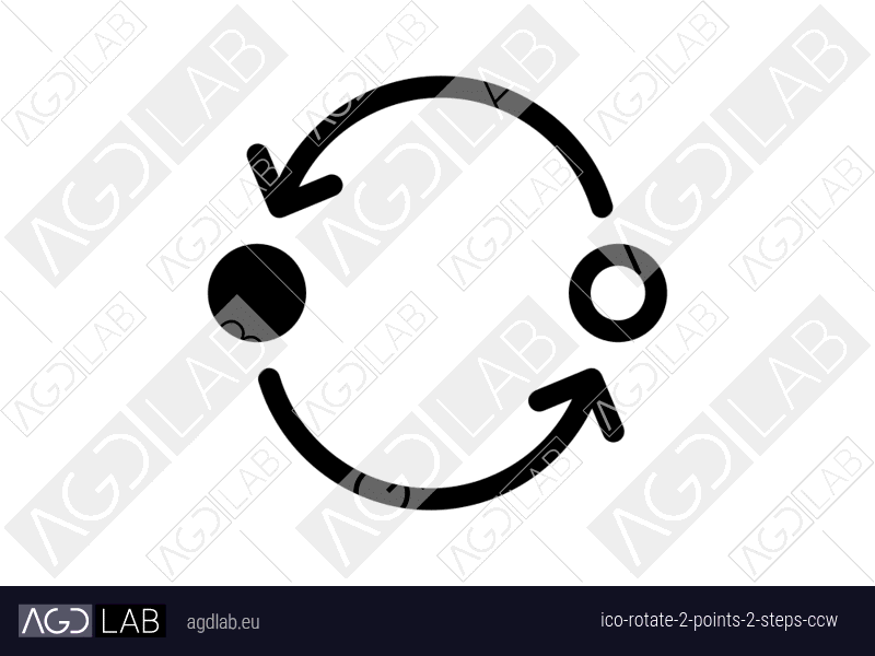 Rotate 2 points 2 steps ccw icon