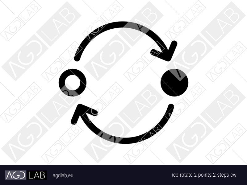 Rotate 2 points 2 steps cw icon