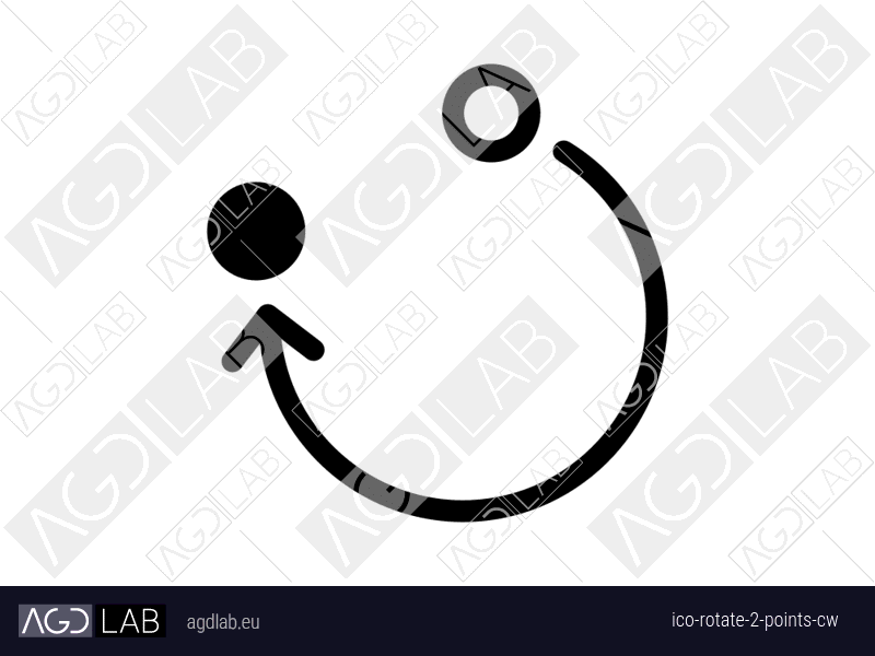 Rotate 2 points cw icon