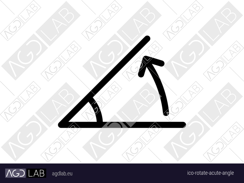 Rotate acute angle icon