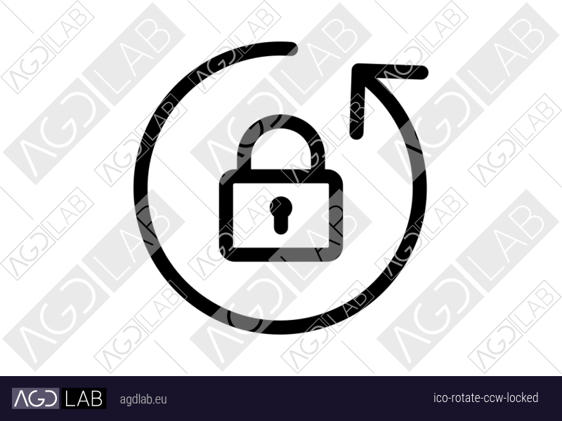 Rotate ccw locked icon