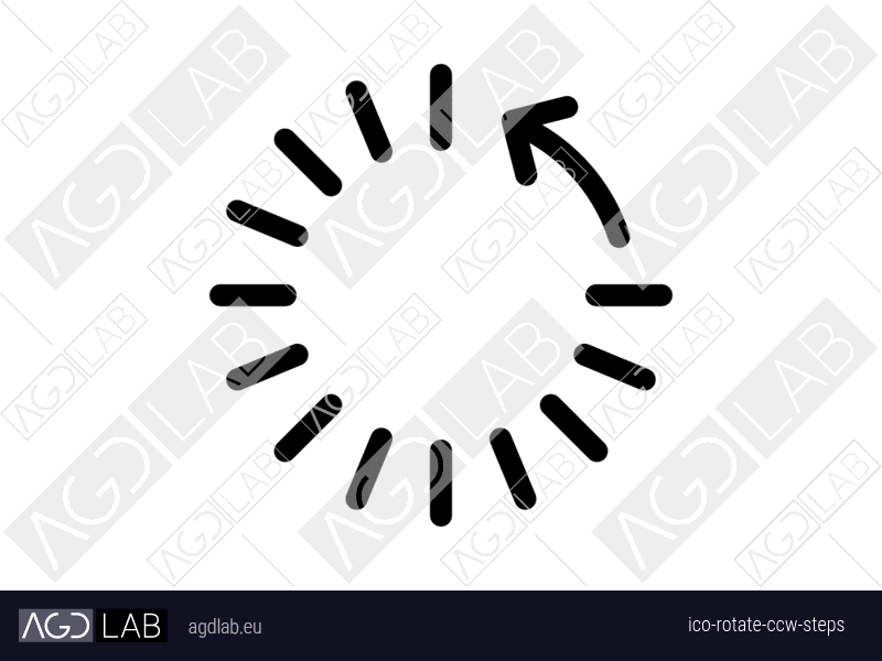Rotate ccw steps icon
