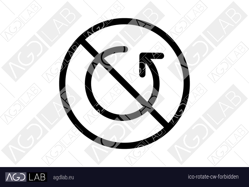 Rotate cw forbidden icon