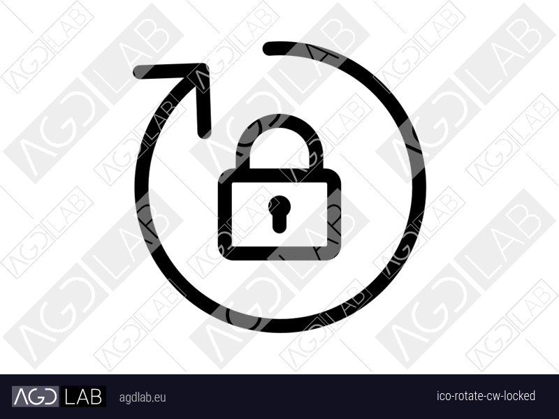 Rotate cw locked icon