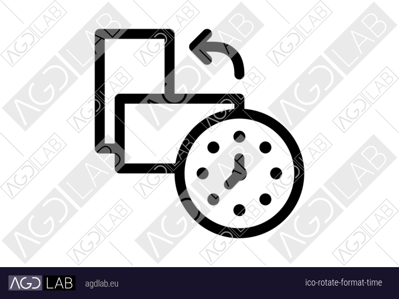 Rotate format time icon