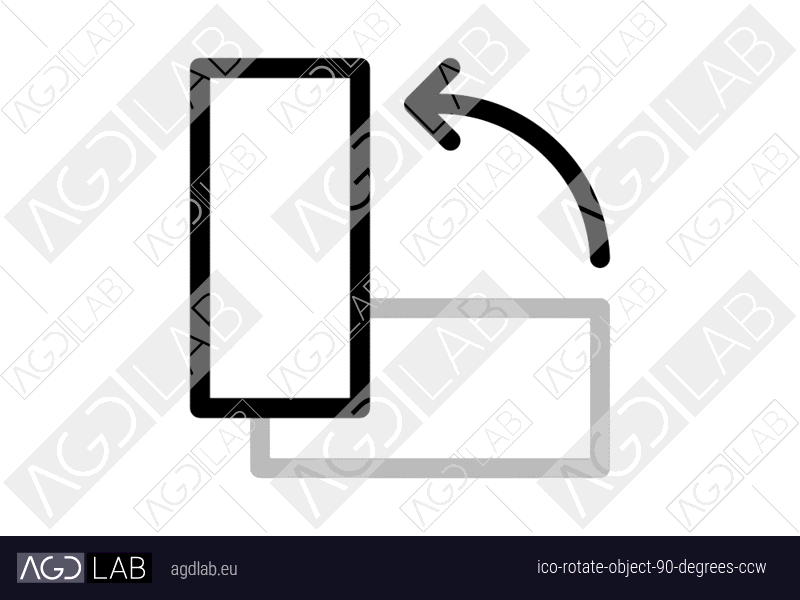 Rotate object 90 degrees ccw icon