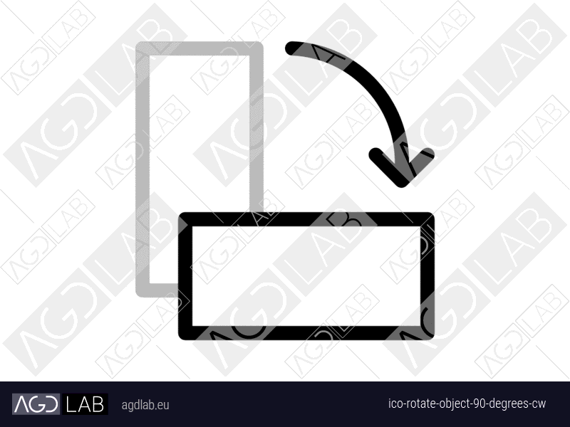 Rotate object 90 degrees cw icon