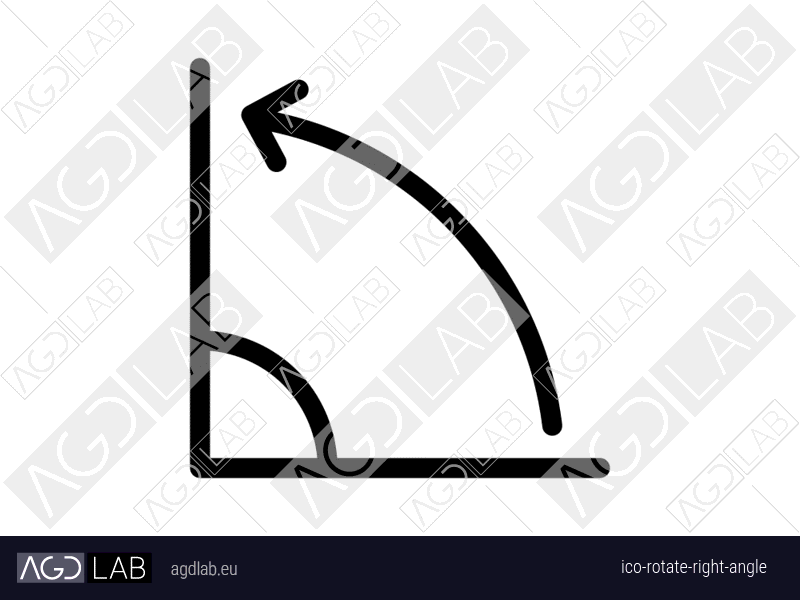 Rotate right angle icon