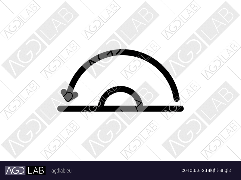 Rotate straight angle icon