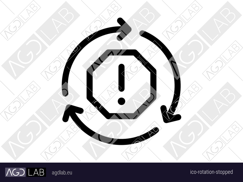 Rotation stopped icon
