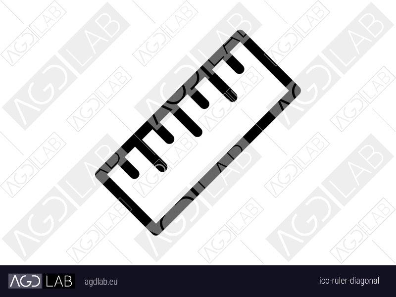 Ruler diagonal icon
