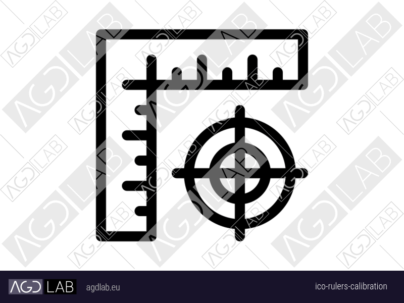 Rulers calibration icon