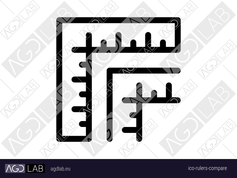 Rulers compare icon