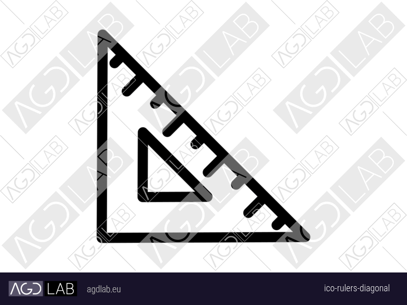 Rulers diagonal icon