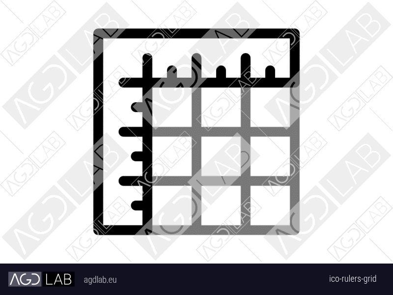 Rulers grid icon