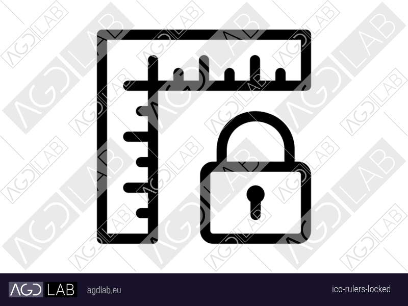 Rulers locked icon