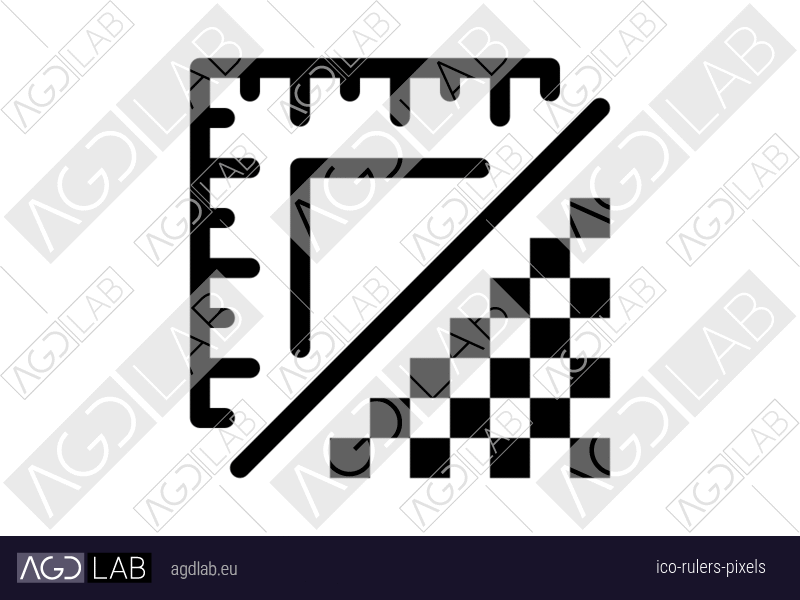 Rulers pixels icon