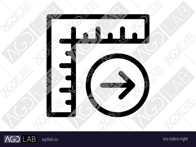 Rulers right icon