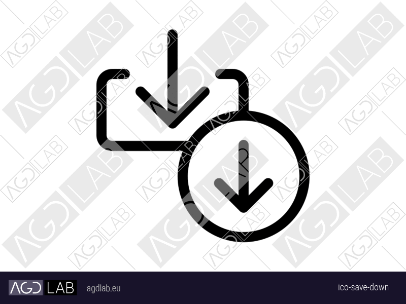 Save down icon