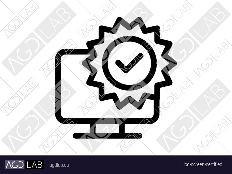 Screen certified icon