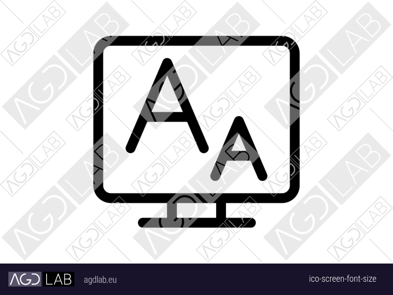 Screen font size icon