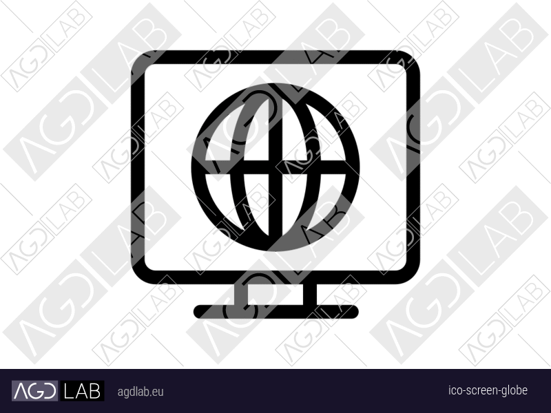 Screen globe icon