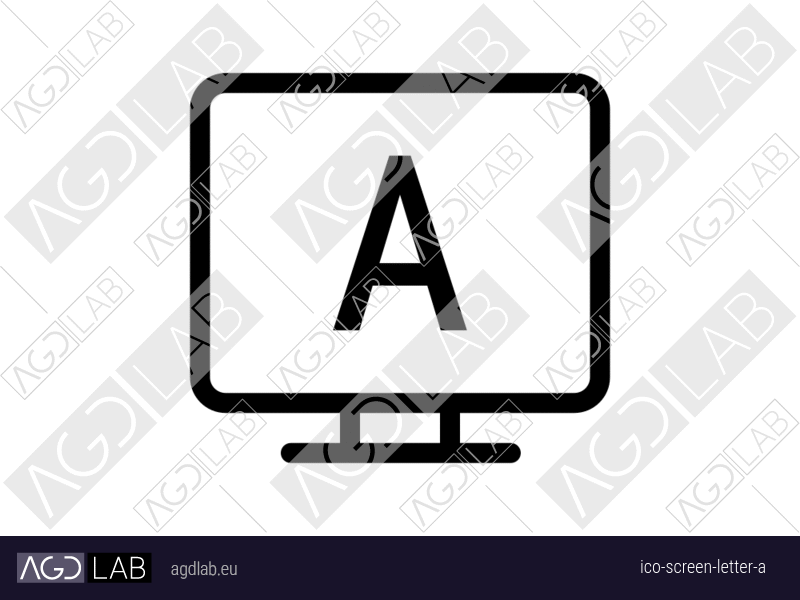 Screen letter A icon