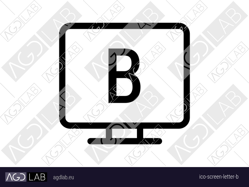 Screen letter B icon