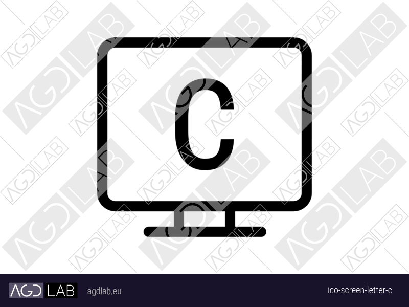 Screen letter C icon