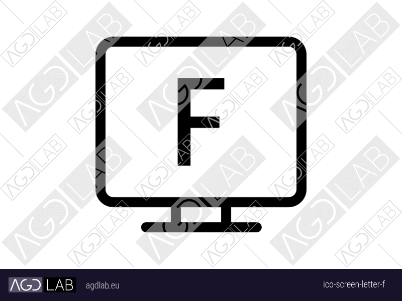 Screen letter F icon