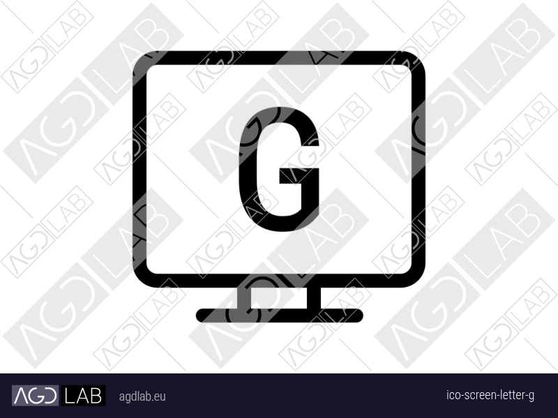 Screen letter G icon
