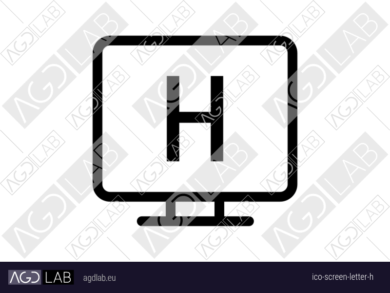 Screen letter H icon