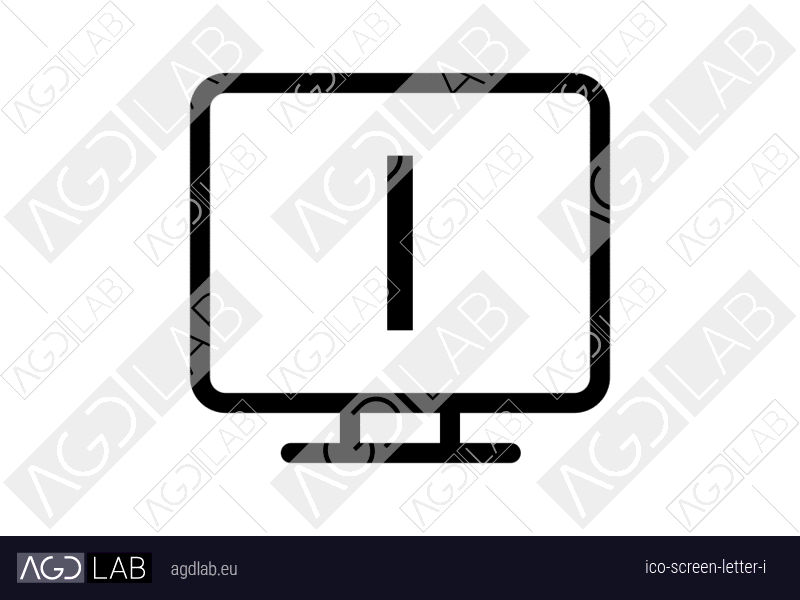Screen letter I icon