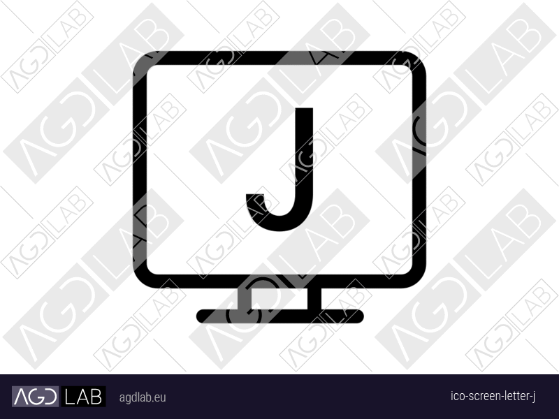 Screen letter J icon