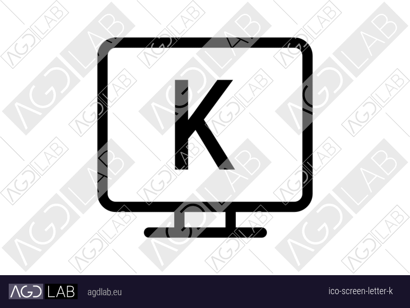 Screen letter K icon