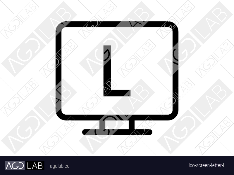 Screen letter L icon