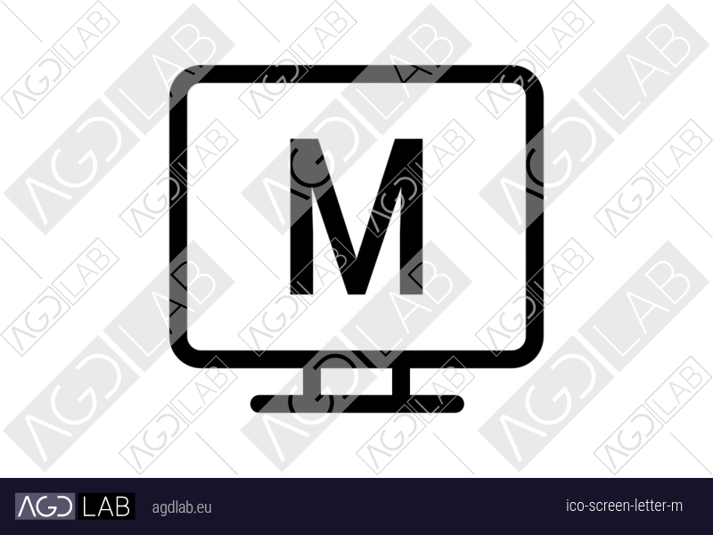 Screen letter M icon