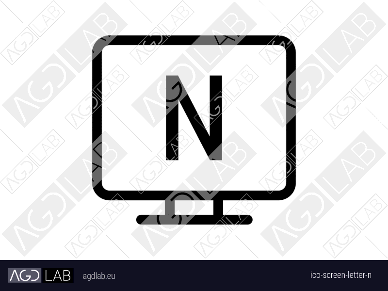 Screen letter N icon