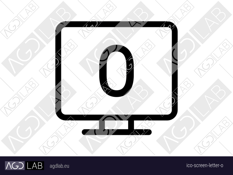 Screen letter O icon