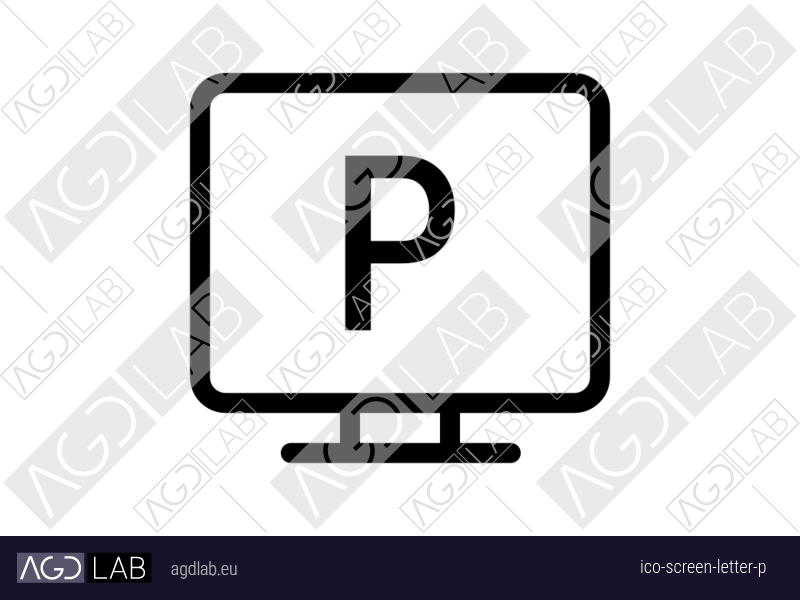 Screen letter P icon
