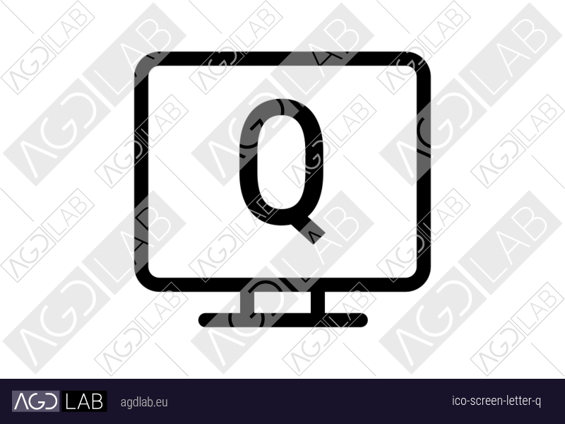 Screen letter Q icon