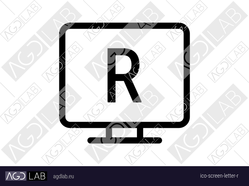 Screen letter R icon