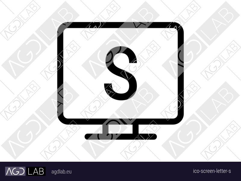 Screen letter S icon