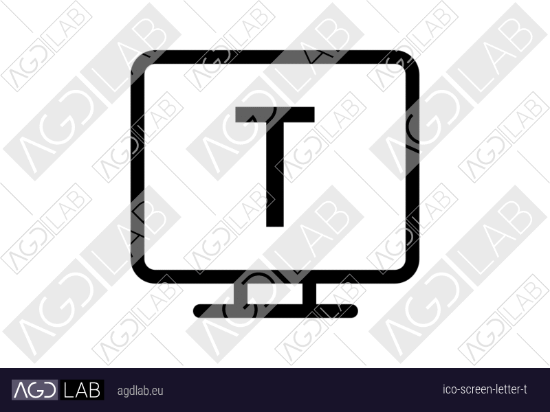 Screen letter T icon