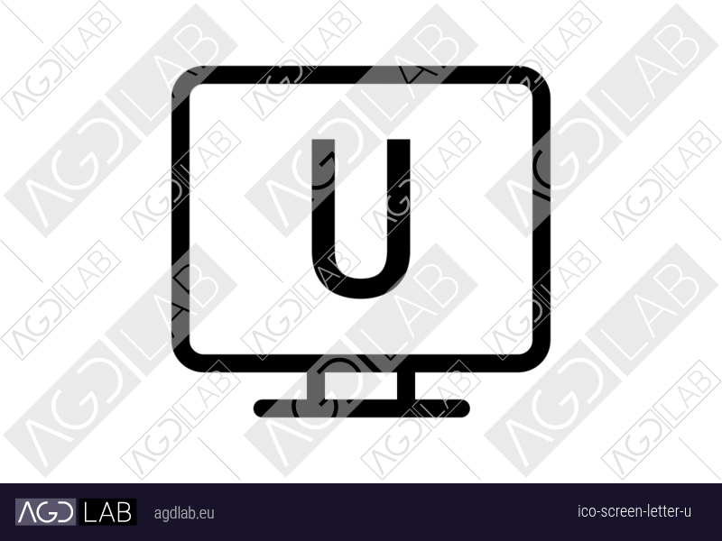 Screen letter U icon